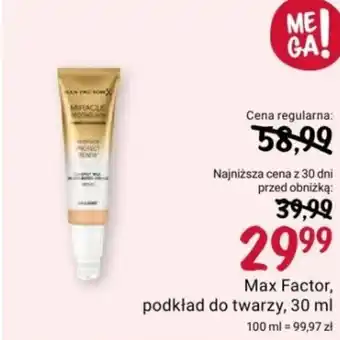 Rossmann Max Factor podkład do twarzy 30 ml oferta