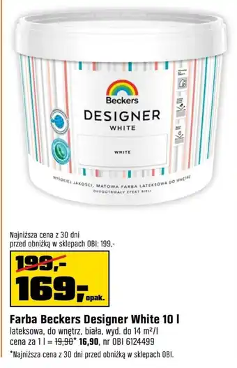 OBI Farba lateksowa Beckers oferta