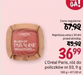 Rossmann L'Oréal Paris róż do policzków nr 03 9 g oferta