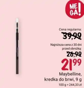 Rossmann Maybelline kredka do brwi 9 g oferta