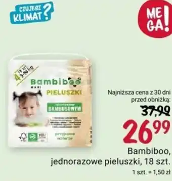 Rossmann Bambiboo jednorazowe pieluszki 18 szt. oferta