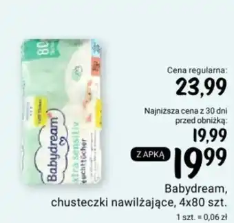 Rossmann Babydream chusteczki nawilżające 4x80 szt. oferta