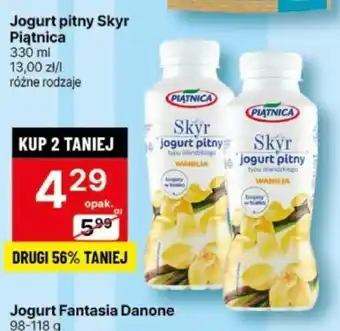 Delikatesy Centrum Jogurt pitny Skyr Piątnica 330ml oferta