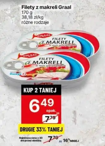 Delikatesy Centrum Filety z makreli Graal 170 g oferta