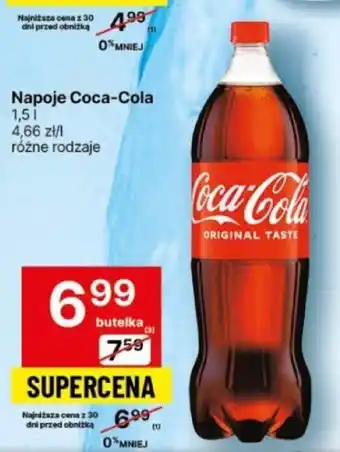 Delikatesy Centrum Napoje Coca-Cola 1,5l oferta