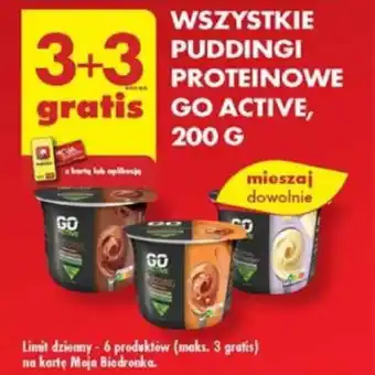 Biedronka WSZYSTKIE PUDDINGI PROTEINOWE GO ACTIVE, 200G oferta