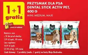 Biedronka PRZYSMAK DLA PSA DENTAL STICK ACTIV PET, 400 G oferta