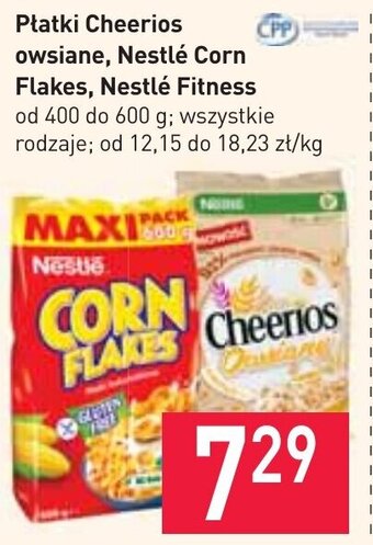 Stokrotka Płatki Cheerios owsiane, Nestle Corn Flakes 400-600g oferta