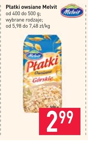 Stokrotka Płatki owsiane Melvit 400-500g oferta
