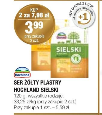 Stokrotka Ser żółty plastry Hochland Sielski 120g oferta