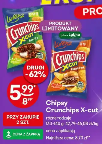 Żabka Chipsy Crunchips X-cut 130-140 g oferta