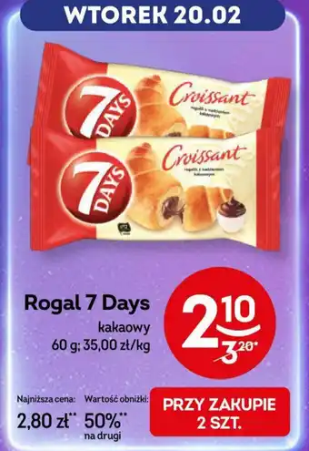 Żabka Rogal 7 Days kakaowy 60 g oferta