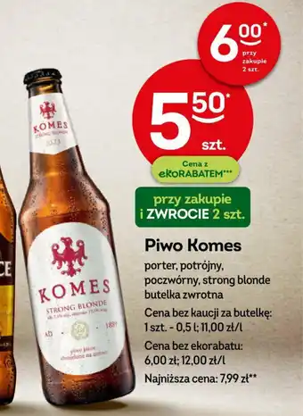 Żabka Piwo Komes 0,5 l oferta