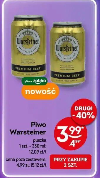 Żabka Piwo Warsteiner 330 ml oferta