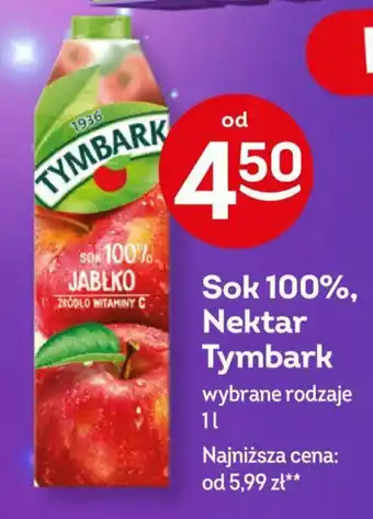 Żabka Sok 100%, Nektar Tymbark 1 l oferta