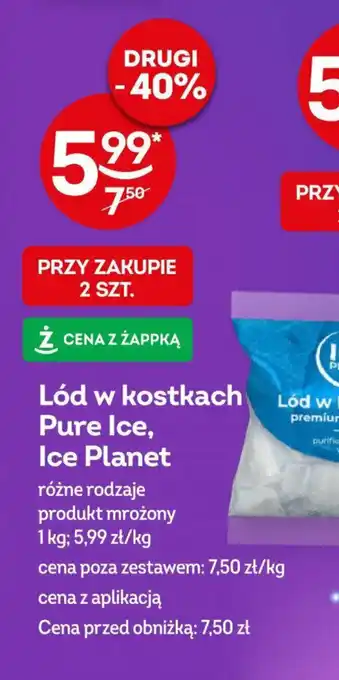 Żabka Lód w kostkach Pure Ice, Ice Planet 1 kg oferta