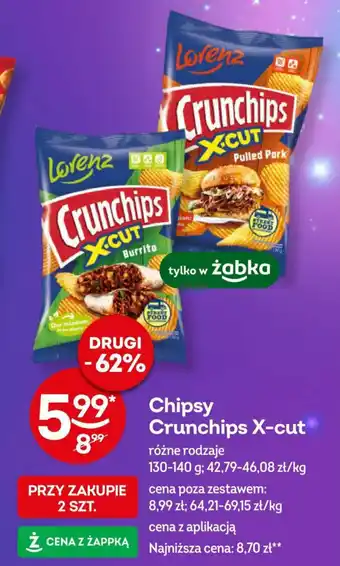 Żabka Chipsy Crunchips X-cut 130-140 g oferta