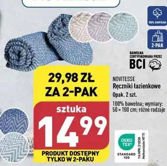 ALDI NOVITESSE Ręczniki łazienkowe 2 szt. oferta