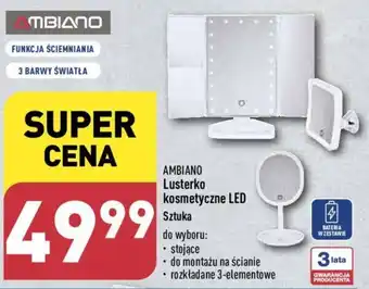 ALDI AMBIANO Lusterko kosmetyczne LED oferta