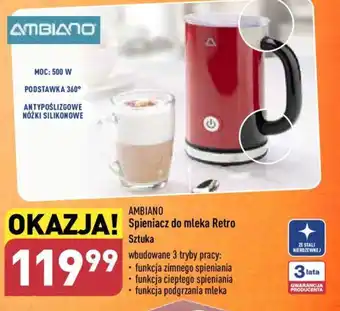 ALDI AMBIANO Spieniacz do mleka Retro oferta