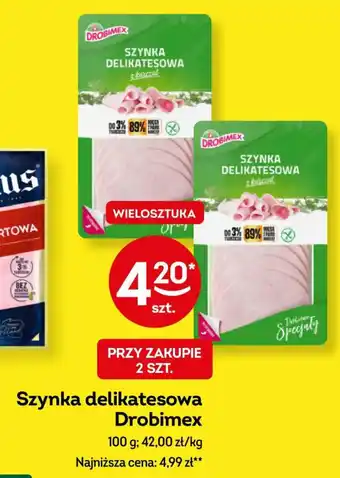 Żabka Szynka delikatesowa Drobimex 100 g oferta