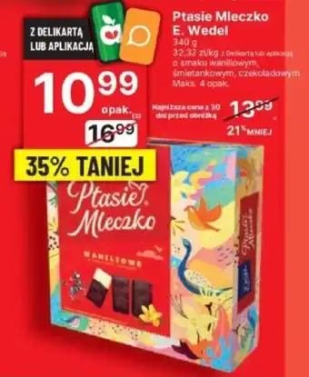 Delikatesy Centrum Ptasie Mleczko E. Wedel 340g oferta
