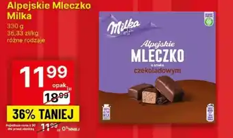 Delikatesy Centrum Alpejskie Mleczko Milka 330g oferta
