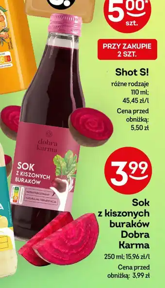 Żabka Sok z kiszonych buraków Dobra Karma 250 ml oferta