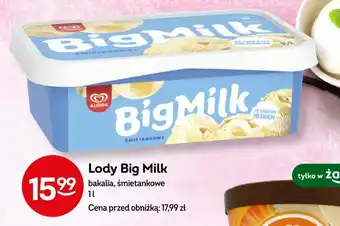 Żabka Lody Big Milk 1 l oferta
