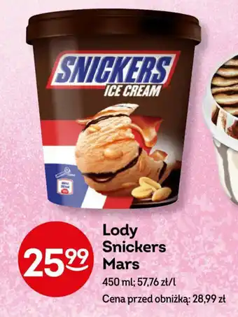Lody Snickers Mars 450 ml