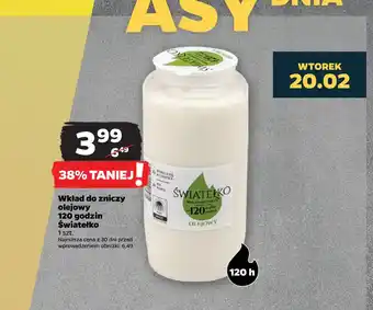 Netto Wkład do zniczy olejowy 120 godzin Światełko oferta
