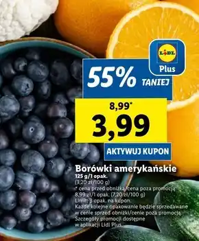 Lidl Borówki amerykańskie oferta