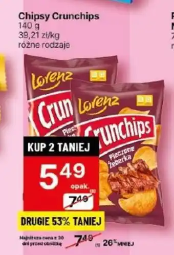 Delikatesy Centrum Chipsy Crunchips 140 g oferta