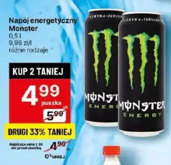 Delikatesy Centrum Napój energetyczny Monster 0,5 l oferta