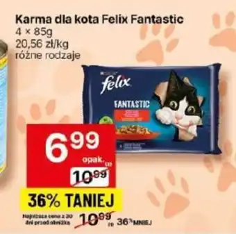 Delikatesy Centrum Karma dla kota Felix Fantastic 4 x 85 g oferta