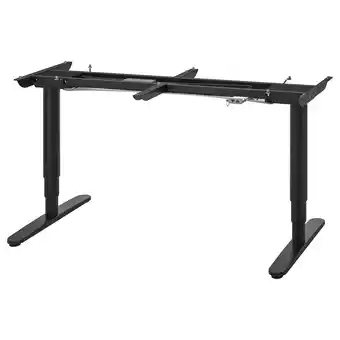 IKEA Bekant Podstawa sit/stand, blat stł, el, czarny, 160x80 cm oferta