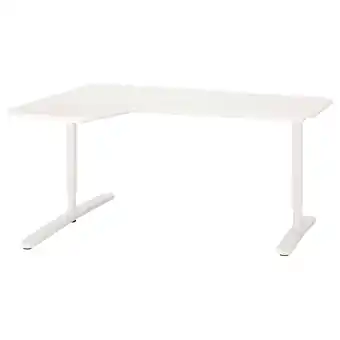 IKEA Bekant Biurko narożne, lewe, biały, 160x110 cm oferta