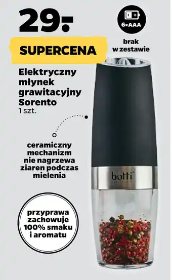 Netto Elektryczny młynek grawitacyjny Sorento oferta
