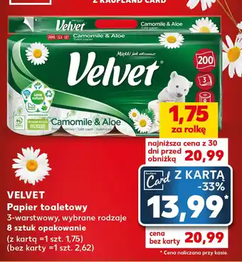 Kaufland VELVET Papier toaletowy 8 szt. oferta