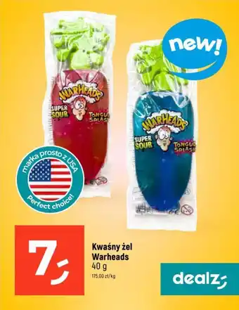 Dealz Kwaśny żel Warheads 40 g oferta