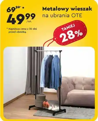 Biedronka Metalowy wieszak na ubrania OTE oferta