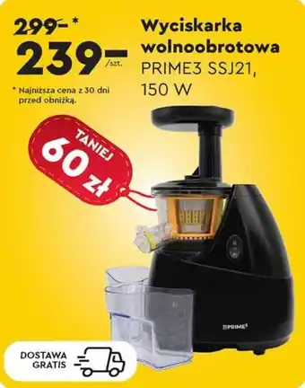 Biedronka Wyciskarka wolnoobrotowa PRIME3 SSJ21 oferta