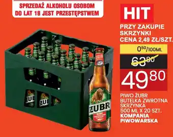 Wafelek KOMPANIA PIWOWARSKA PIWO ŻUBR 500ml x 20 szt. oferta