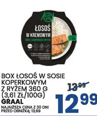 Wafelek BOX ŁOSOŚ W SOSIE KOPERKOWYM Z RYŻEM 360 G GRAAL oferta