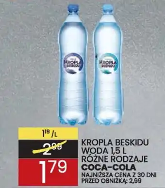 Wafelek KROPLA BESKIDU WODA 1,5L COCA COLA oferta