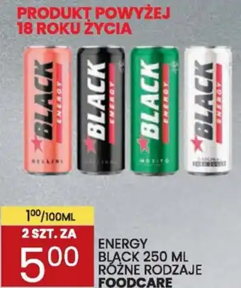 Wafelek ENERGY BLACK 250 ML FOODCARE oferta