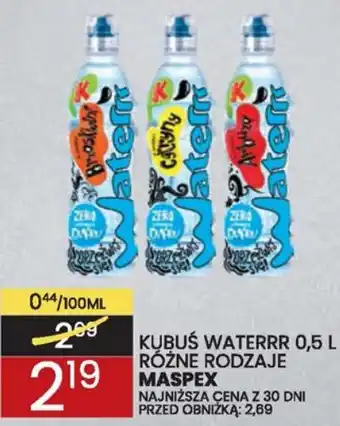 Wafelek KUBUŚ WATERRR 0,5 L MASPEX oferta