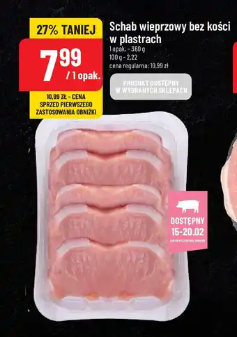 Polomarket Schab wieprzowy bez kości w plastrach 360 g oferta