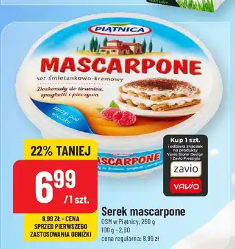 Polomarket Serek mascarpone OSM w Piątnicy, 250 g oferta