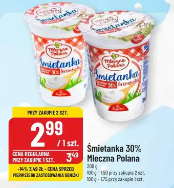 Polomarket Śmietanka 30% Mleczna Polana 200 g oferta